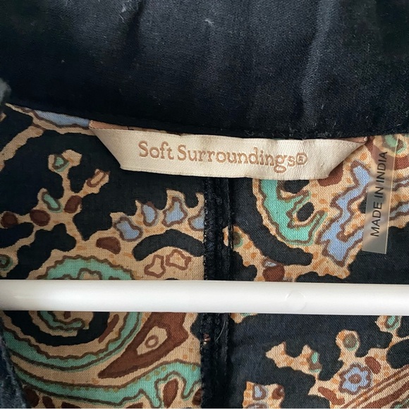 Soft Surroundings Paisley Boho Embellished Sheath Tunic Top Dress size S - Picture 4 of 8